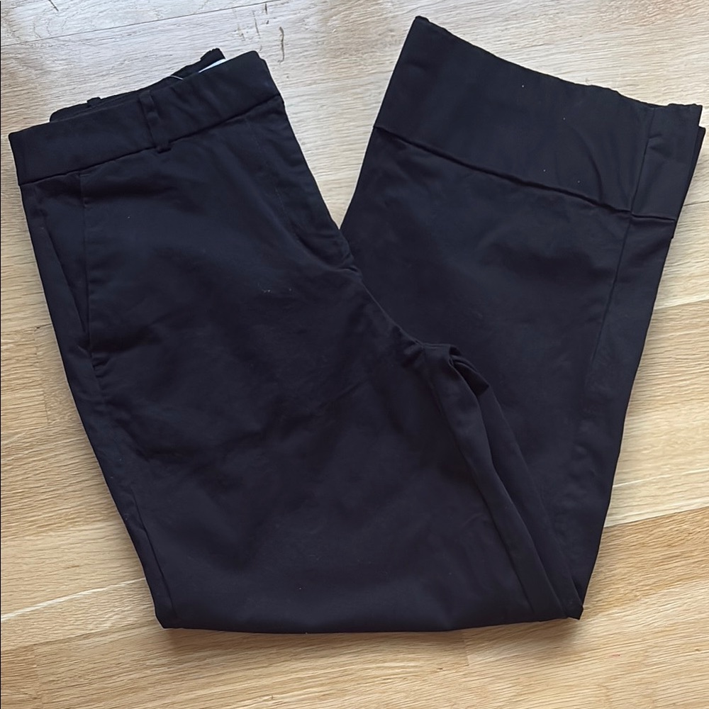 Loft black chino cuffed pants size 6